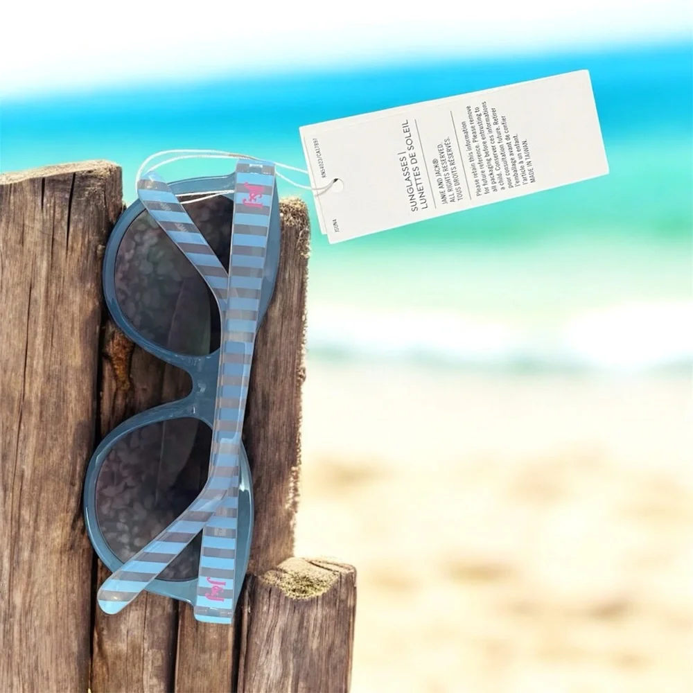 Janie and Jack Blue Striped Kids Sunglasses